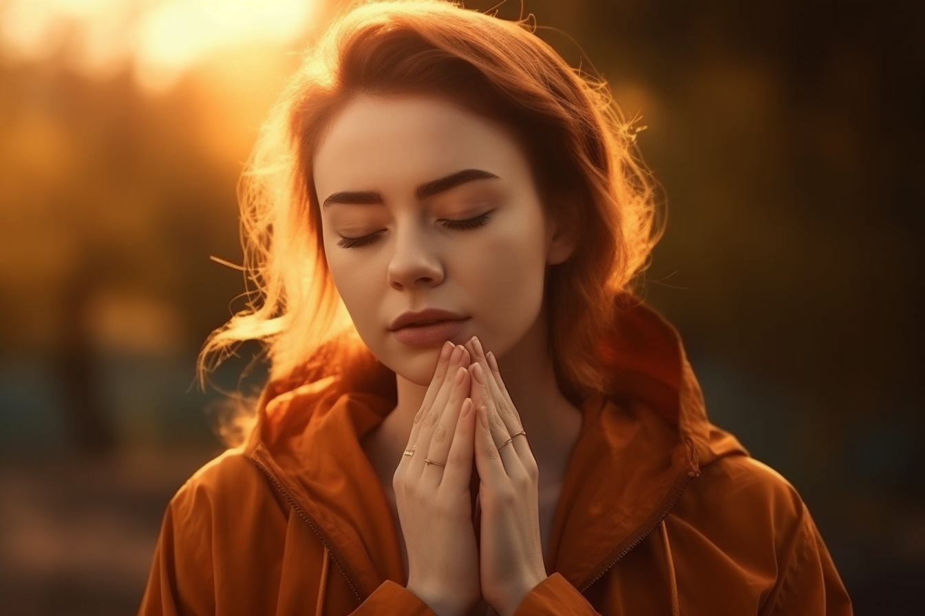 woman praying